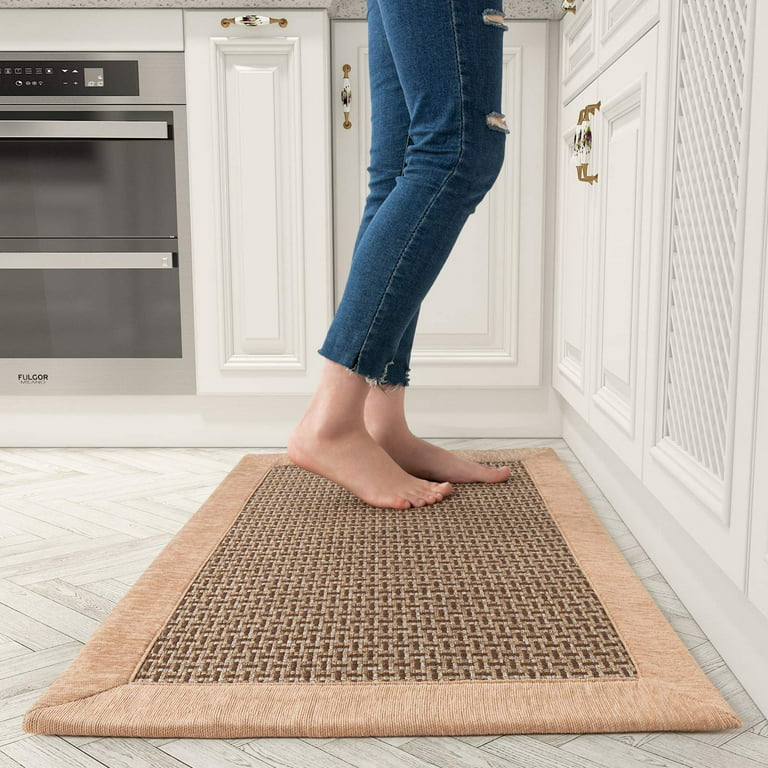 Washable Kitchen Rugs and Mats [2 Pieces], Non-Slip Kitchen Mats, Soft Kitchen  Mats, Kitchen Rugs for Tiled Floors in Front of The Sink. -  Homedandfarmdecor - Medium