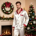thumbnail image 5 of Jkety Family Christmas Sweaters Family Christmas Pajamas Sets Silk Xmas Pjs Matching Sets Soft Sleepwear for Mens Womens Adults Ki'ds, 5 of 7