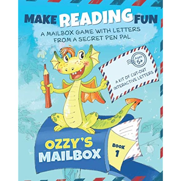 Ozzy's Mailbox: Motivate reading practice with Ozzys learn to read games for kids 5-7! Interactive letters from a dragon pen pal, daily reading kindergarten/grade 1