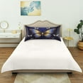 thumbnail image 6 of GZHJMY Satin Pillowcase for Hair and Skin Breathable Slip-Cool, Wrinkle-Resistant Soft and Smooth 20x40In Single Side Envelope Opening Without Zipper Butterfly with Gold, 6 of 7