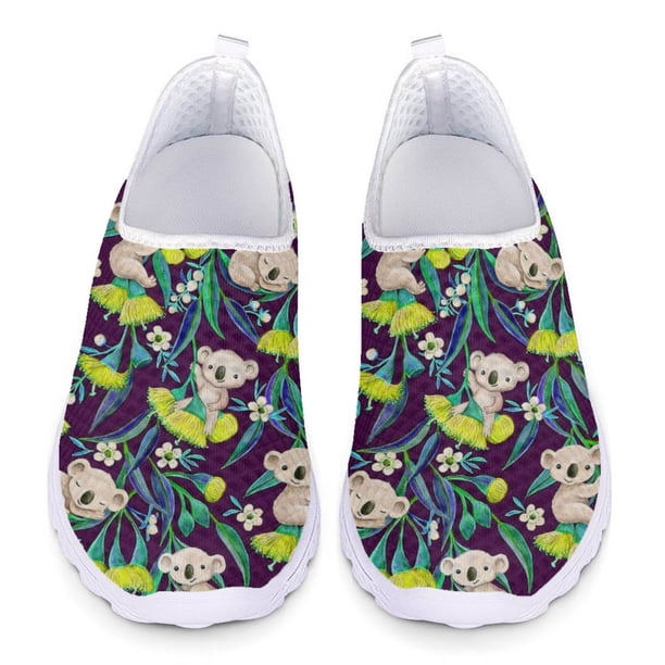 Zapatos planos con diseño de marca Koala Flower para mujer, zapatillas informales para estudiantes, mocasines de malla ligeros y cómodos para niñas