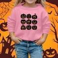 thumbnail image 2 of LIIPEE Girls Hoodies Halloween Warm Cartoon Pumpkin Graphic Printed Long Sleeve Round Neck Pullover Tops Girl Stylish Indoor Outdoor Wear Sweatshirts,Pink,9-10 Years, 2 of 4