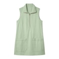 thumbnail image 5 of WAGUTH Women's Half-Zip Mini Dress Cotton Linen Sleeveless Collared Casual Shift Dress Summer Dress with Pockets for Daily Outfit, 5 of 5