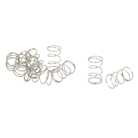Unique Bargains 0.3mmx6mmx10mm 304 Stainless Steel Compression Springs Silver Tone 10pcs
