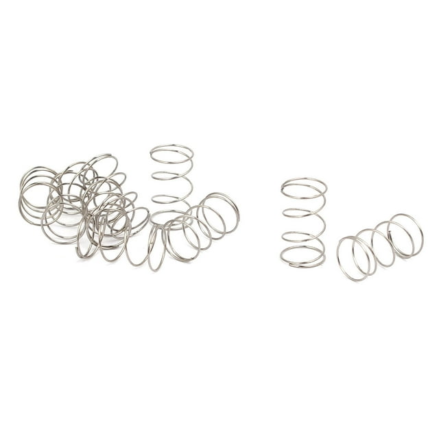 Unique Bargains 0.3mmx6mmx10mm 304 Stainless Steel Compression Springs Silver Tone 10pcs
