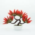 thumbnail image 2 of Flor artificial en maceta, simulación de planta en maceta, decoración para el hogar y la Oficina (rojo), 2 of 6