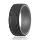 thumbnail image 2 of Alianza de boda de silicona - Colección Duo 2 líneas finas - Gris-Negro de ROQ para hombre - Anillo de 9 mm, 2 of 2