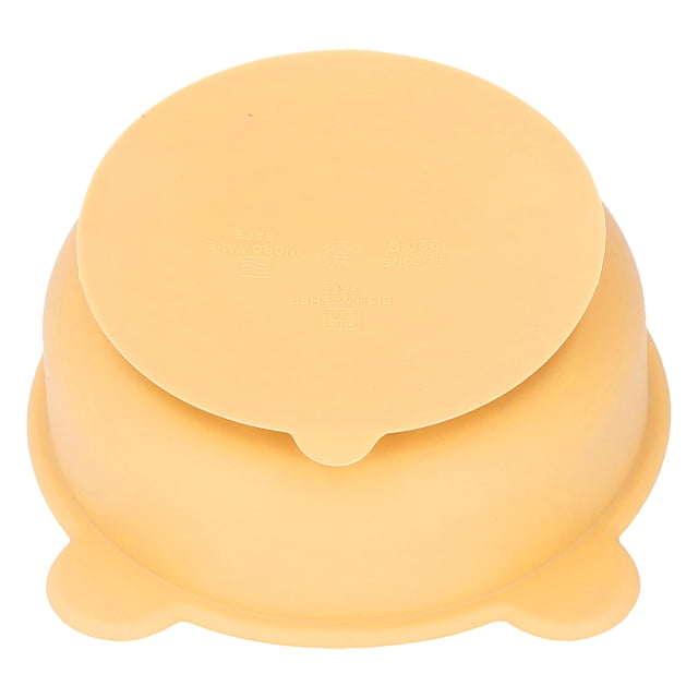 Bol pour Enfants en Silicone, Bol pour Tout-Petits Auto-Alimentation Conception Conviviale pour Enfants Résistant aux Hautes et Basses Températures en Forme d'Ourson de Dessin Animé pour Préscolaire Gingembre, Vert Olive, Rouge Brunâtre, Beige, Gris