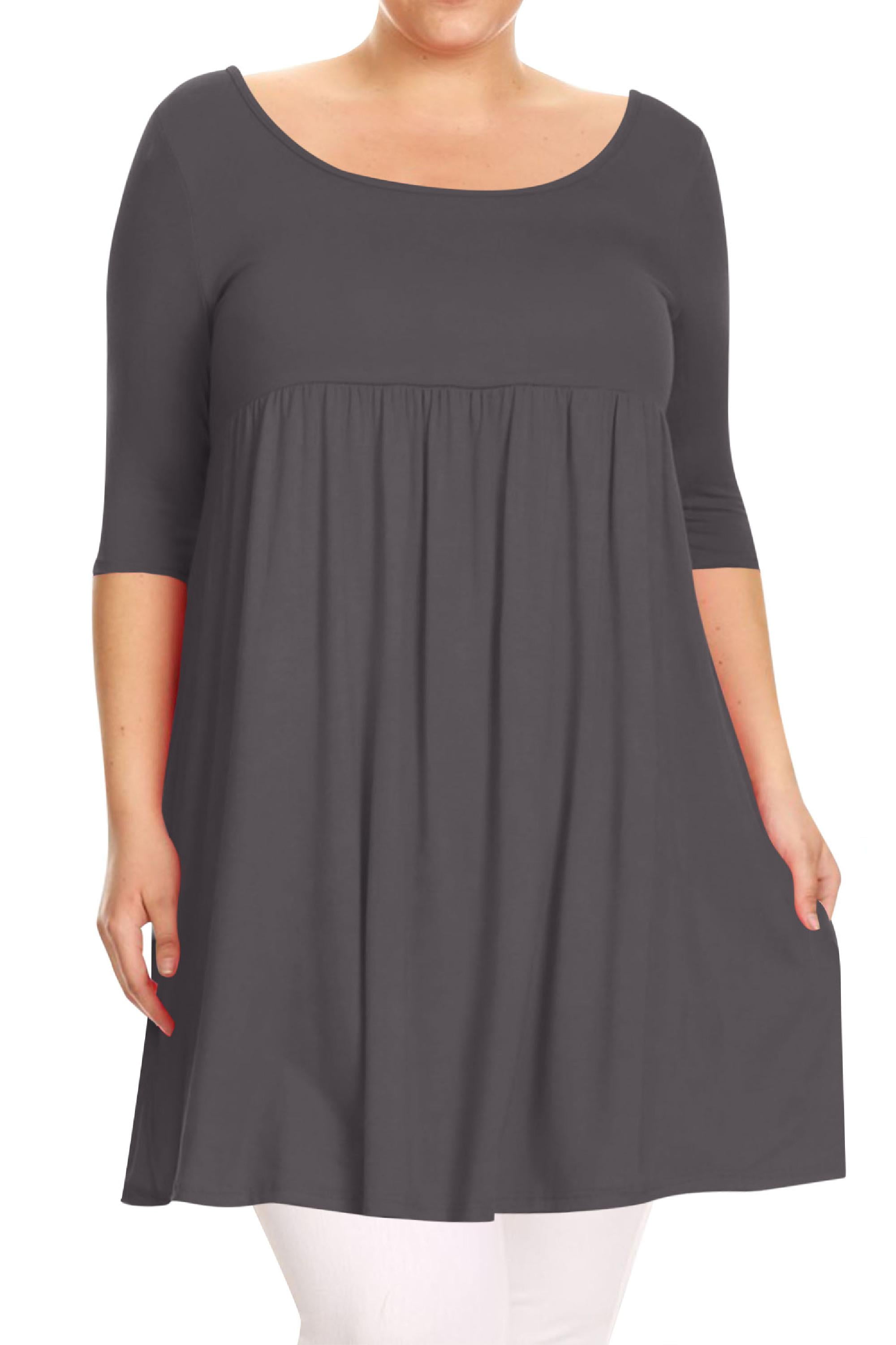 walmart tunic tops plus size