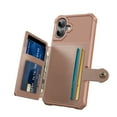 thumbnail image 4 of Feishell for iPhone 16 Wallet Case, with ID&Credit Card Holder Slots Pockets Wallet Back Cover Stand Flip Folio Leather Magnetic Absorption Cover For  iPhone 16,
Rosegold, 4 of 7