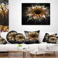 thumbnail image 4 of Designart Dark Golden Fractal Flower Digital Art - Floral Throw Pillow - 12x20, 4 of 5