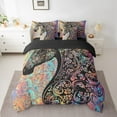 thumbnail image 2 of Erosebridal Tribal Horse Print Bed in a Bag, Damask Flower Bed Set, Boho Mandala Reversible Comforter Sets, Microfiber Bedroom Decoration, 7pcs, 2 of 6