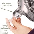 thumbnail image 5 of Kit de globos metálicos con letras Happy Birthday  color  Plateado, 5 of 5