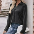 thumbnail image 4 of qucoqpe Women's Long Sleeve Tunic Tops Pullover with Buttons Down Casual Loose Fit V-Neck Tunics, 4 of 4