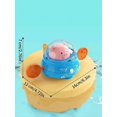 thumbnail image 3 of Dual Tone Pull-String Bath Toy with Swimming, Rowing, and Flying Saucer Pig Features, 3 of 5