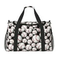 thumbnail image 1 of Xecao Cute Baseball Pattern ​Lightweight Crossbody Weekender Bag Mesh Side Pockets Padded Handles Sports Outdoor Gear Organizer, 1 of 7