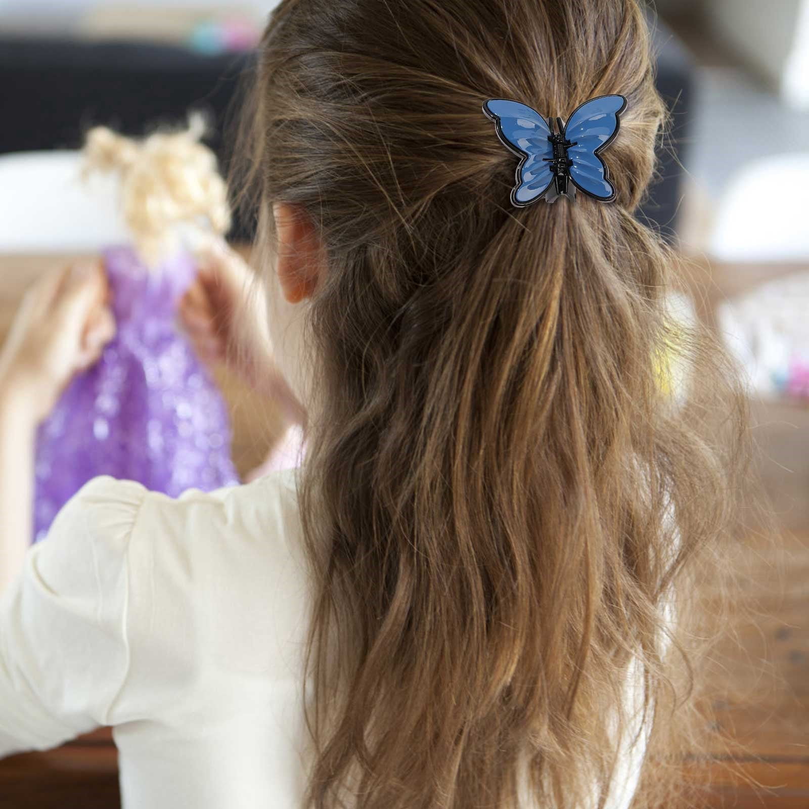 ASEIDFNSA Kids Barrettes for Hair No Slip Barrettes for Fine Hair Butterfly Clip for Women Butterfly Hair Clips for Girls Butterflies Clips for Thick Hair Matte Cute Hair Claws Butterfly Hair Accesso