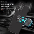 thumbnail image 3 of SZMLOGB Phone Case for Samsung A22 4G with Ring Holder Shock Resistant Scratch Resistant PC Silicone Heavy Duty Protective Case-black, 3 of 6