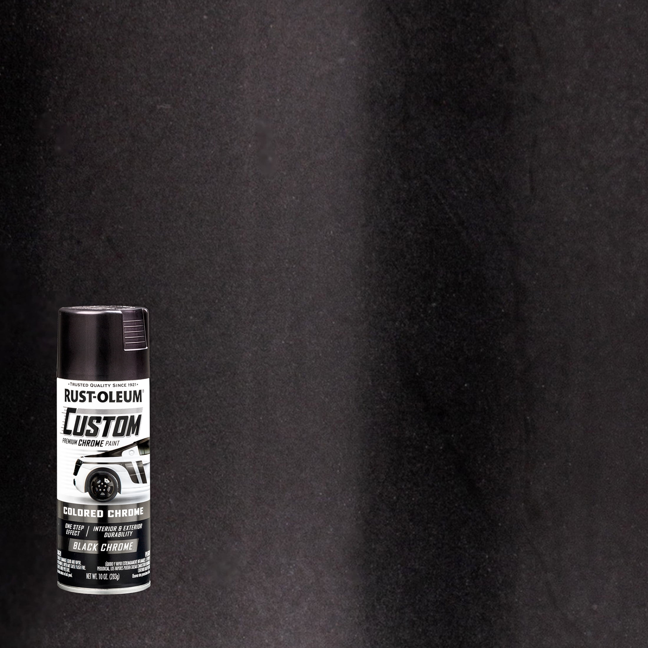 6 Pack, Black, Rust-Oleum Automotive Custom Chrome Gloss Spray Paint-343346, 10 oz