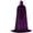 Purple, variant on Halloween Witch Wizard Velour Cape Cloak Green 90cm Costume Party Cosplay Robe for Themed Event Dress-Up Unisex Holiday Outfit
