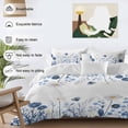 thumbnail image 4 of Blue Floral Spring Bedding 3 Piece Duvet Cover Set Queen Size, Summer Botanical Pastoral Soft Microfiber Comforter Cover with Zipper Closure & Pillowcases, Wrinkle & FadeResistant Quilt Cover, 4 of 9