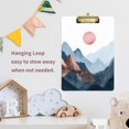 thumbnail image 4 of FORMRS Acrylic Clipboard with Low Profile Clip Standard A4 Letter Size, 12.5" x 9", Art Mountain and Sun Pattern, 4 of 8