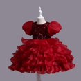 thumbnail image 5 of CNKOO Robes de Princesse pour Filles Robes de Vacances Robe pour Enfants Robe Sans Manches pour Filles Robe en Sequins Robe Tuftée Cadeau pour Halloween Noël, 5 of 5