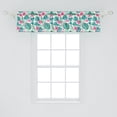 thumbnail image 2 of Ambesonne Jungle Window Valance, Monstera and Palm Foliage, 54" X 12", Jade Green Pale Pink, 2 of 3