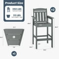 thumbnail image 3 of Segmart Outdoor Patio Furniture Sets, 3 Pieces Bistro Rattan Wicker Conversation Chairs Sets with 2 Single Chair, Rattan Wicker Chairs with Coffee Table for Front Porch Outside Balcony, Beige, S7590, 3 of 8