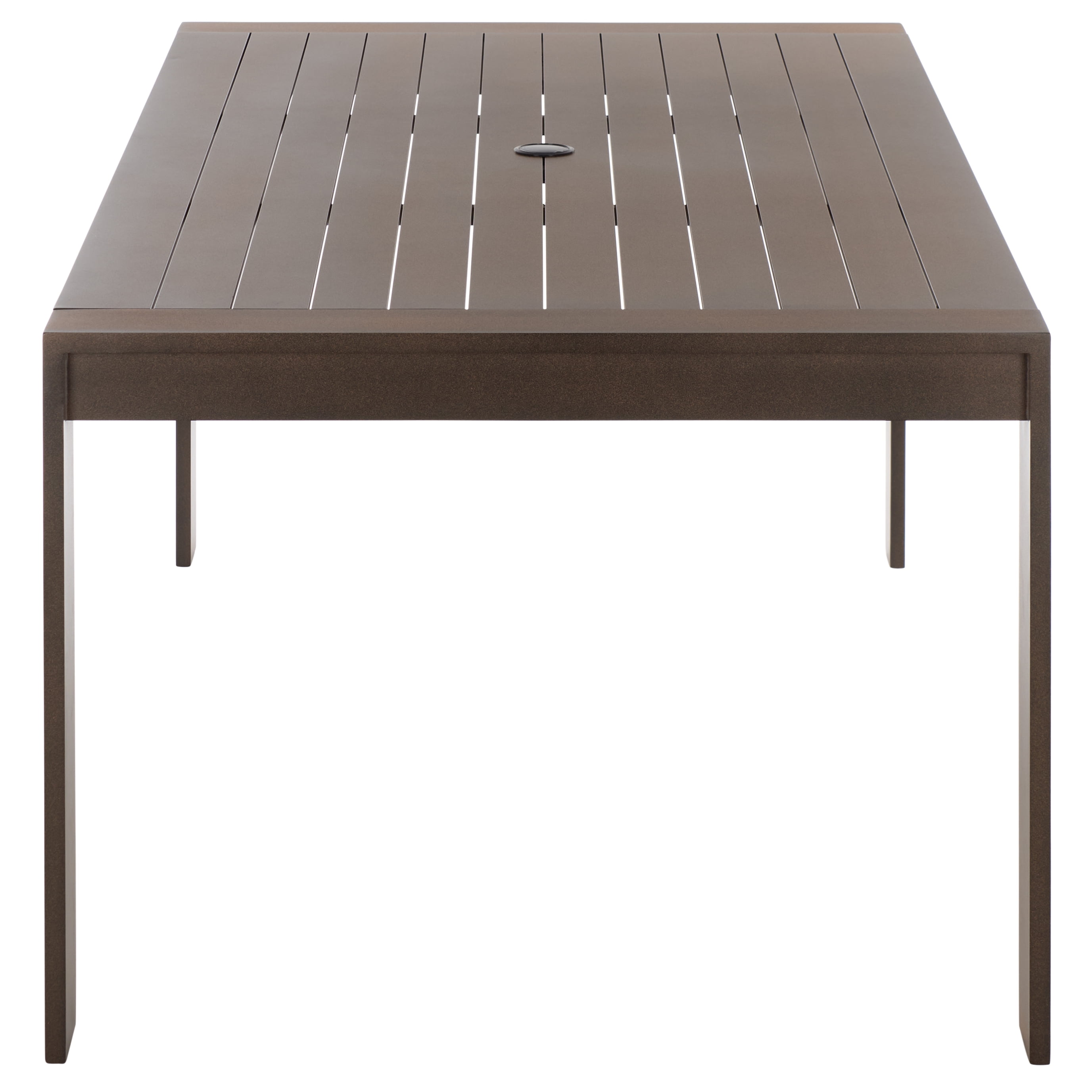 Safavieh Fash Modern Aluminum 4 Leg Outdoor Dining Table, Brown