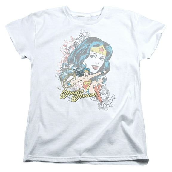 DC Comics Wonder Scroll S/S Women's T-Shirt White