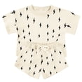 thumbnail image 2 of Kids Boys Girls Pajamas Set Cartoon Print Casual Short Sleeve Crewneck Pullover Top with Shorts Set Kids Boy Outfits for Summer, 2 of 4