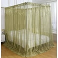 thumbnail image 2 of Canopy for Girls Room Bed Curtains Sheer Curtain for Twin Full Queen Size Bed Drapes,8 Panels Canopies with Light,Room Décor(Twin,Sage Green), 2 of 5