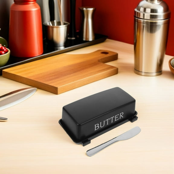 LOLIPPYY Plastic Butter Storage Dish with and Lid Airtight Butter Holder for Kitchen