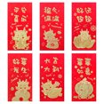 thumbnail image 1 of CSChome Enveloppe Rouge Chinoise Enveloppes Rouges Design Mignon de Dessin Animé Porte-Argent Festif 6 Pcs, 1 of 7