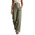 thumbnail image 2 of CQONEPT Dress Pans for Women Fashion Business Casual High Wasit Pant with Pockets Office Slacks Fall Trouser Dark Gray 2XL, 2 of 6