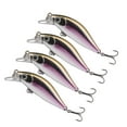 thumbnail image 1 of 4 señuelos de pesca Swimbaits de hundimiento lento, crankbait biónico, señuelo duro para lucioperca Oro Púrpura, 1 of 9