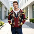 thumbnail image 6 of Spider Hero Zip Hoodie, Graphic Web Printed Long Sleeve Pocket Outerwear Apparel for Men Women Cosplay Party, 6 of 7