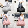 thumbnail image 5 of Bolsa de deporte para hombre y mujer con compartimento para zapatos y compartimento para artículos húmedos, bolsa de viaje para fin de semana, bolso de ocio, bolsa de deporte plegable,, 5 of 5