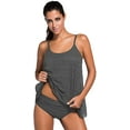 thumbnail image 1 of Women's 2 Pieces Lace Tankini Swimsuit Set Plus Size, 1 of 6