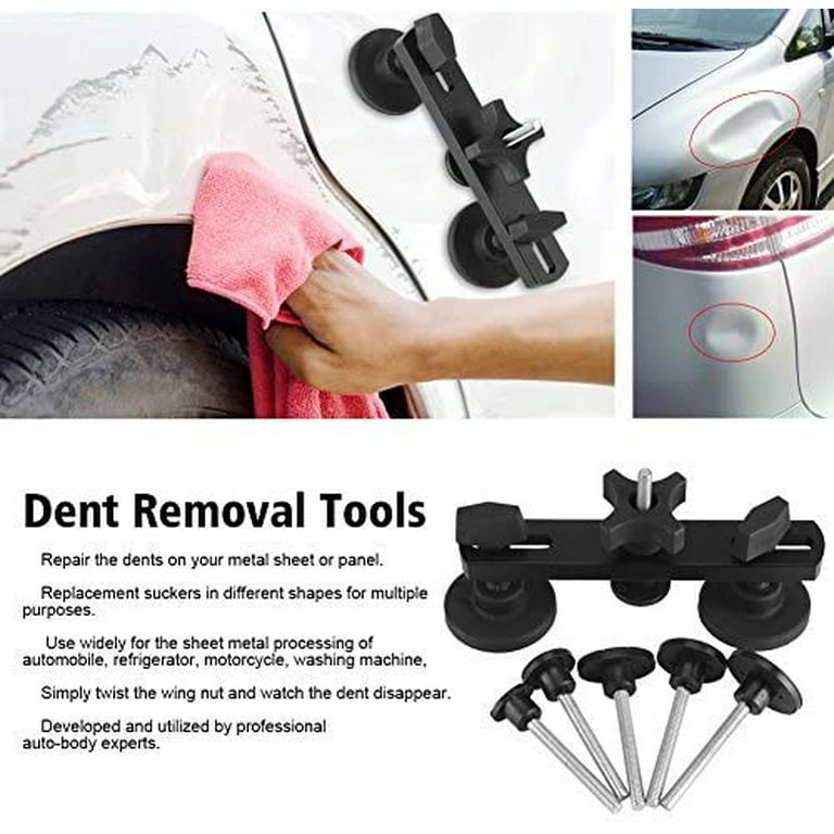 VONTER Auto Body Repair Tool Kit, Car Dent Puller with Double Pole Bridge Dent  Puller, Glue Puller Tabs, Glue Shovel for Auto Dent Removal, Minor dents,  Door Dings and Hail Damage 