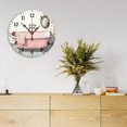 thumbnail image 2 of YladaFaie Watercolor Vintage Bathtub 10 Inch Round Hanging Clock Battery Operated Vintage Farmhouse Wall Decor for The Living Room Kitchen Bedroom and Patio Light, 2 of 7