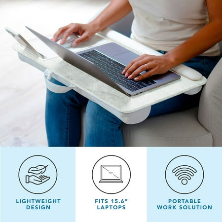 LapGear - Home Office Pro Lap Desk (Fits up to 15" Laptop) - Taj Mahal Marble