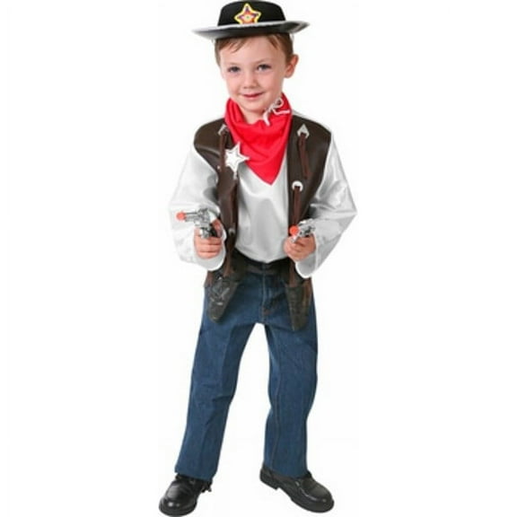Child's Cowboy Costume Playset~Large 12-14 / Brown
