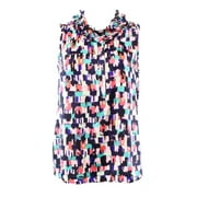 Nine West NEW Pink Rose Black Women's Small S Ruffled Printed Blouse $59