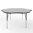 thumbnail image 3 of ECR4Kids 60in Flower Everyday T-Mold Adjustable Activity Table Grey/Black - Standard Swivel, 3 of 4
