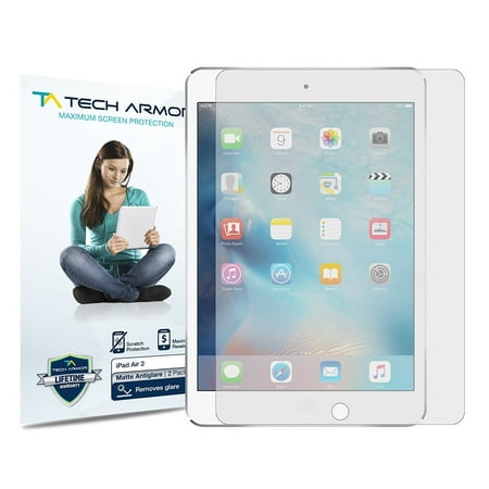iPad Air Screen Protector, Tech Armor Anti-Glare/Anti-Fingerprint Apple iPad Air / Air 2 / NEW iPad 9.7 (2017) Film Screen Protector (Best Method To Clean Ipad Screen)
