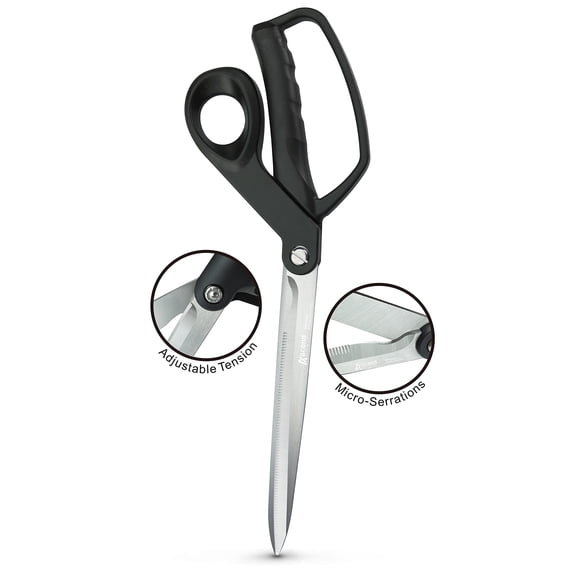 Ascend Tools Heavy Duty Big Bow Bent All-Purpose Industrial Utility Scissors | 11-3/8 inch (Large)