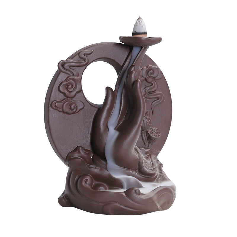 Retro Backflow Incense Burner Creative Incense Burner Backflow Censer Incense Burner Buddhism Incense Holders Home Decoration for Tea Ceremony Home Office Aromatherapy Ornament