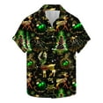 thumbnail image 2 of Elvqul Mens Shirts Button up Christmas Ugly Short Sleeve Printed Shirts for Men, 2 of 5